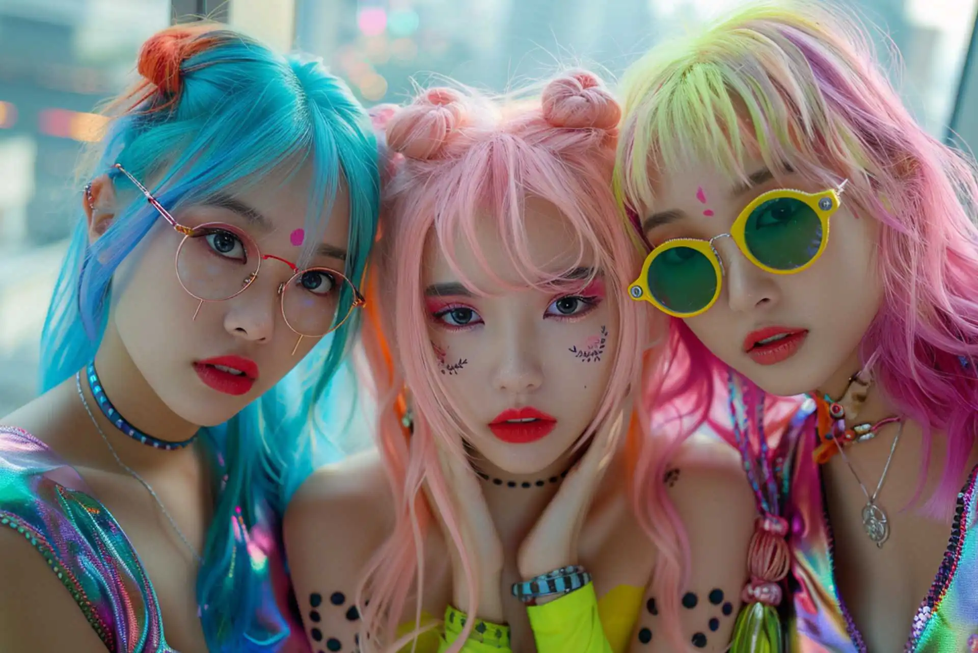 Style Kacamata Bulat ala Selebriti Korea Selatan